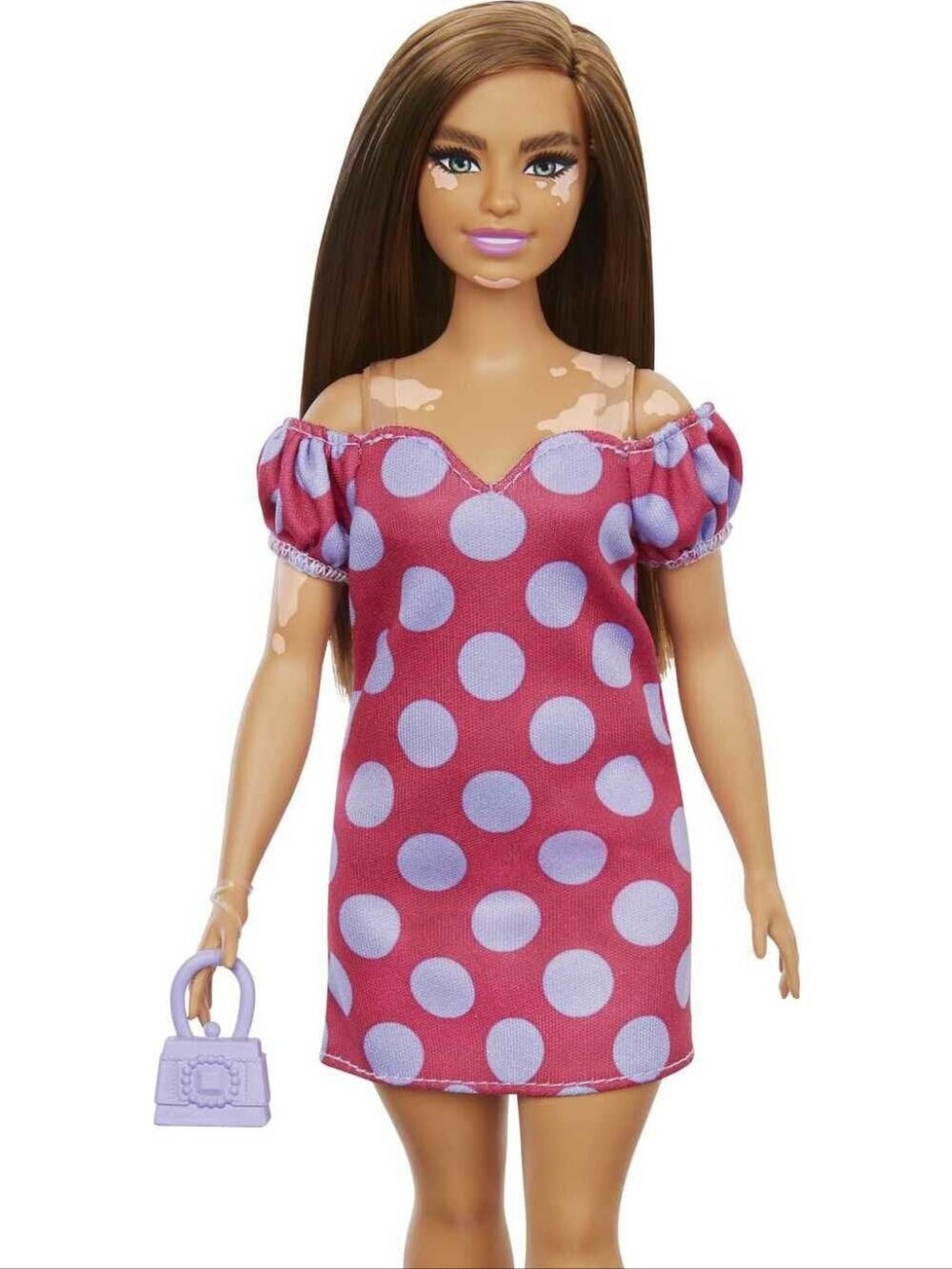 Barbie Fashionista #171 Full Figure Brunette With Vitiligo Doll